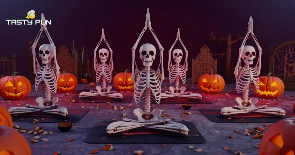 Cheesy Halloween Yoga Puns