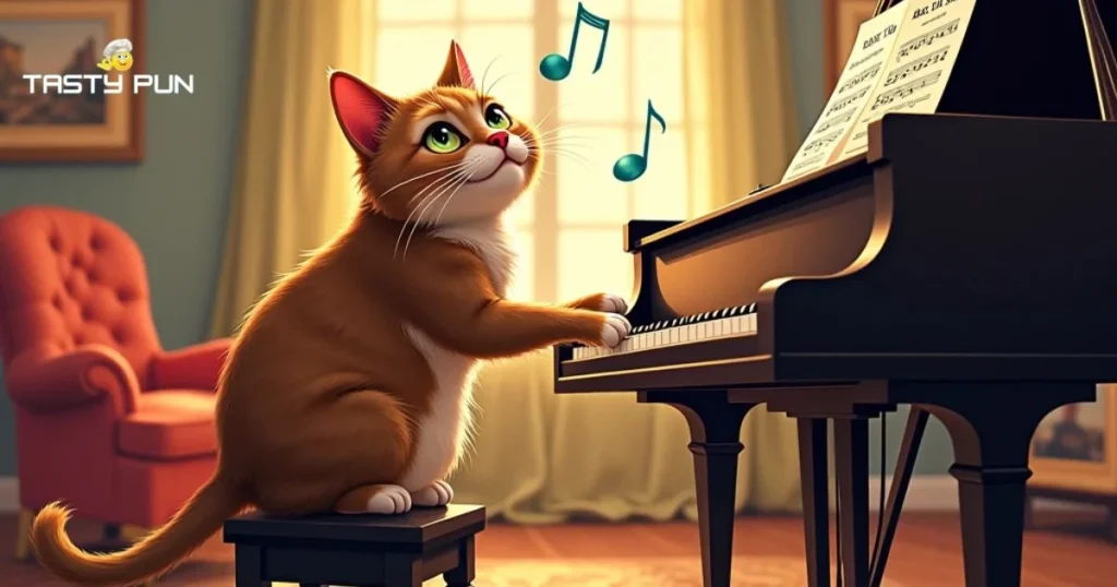 Cat Piano Puns