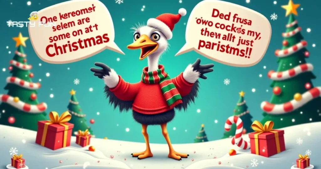 Christmas Ostrich Puns