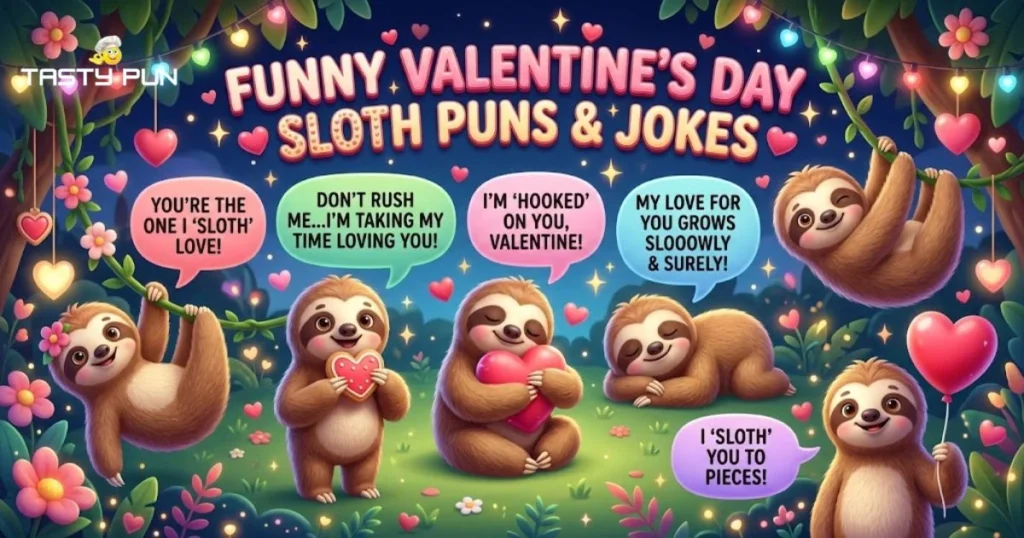 Valentines Day Sloth Puns