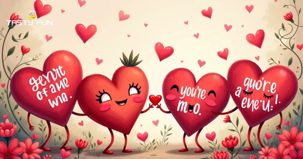 Heart Themed Corny Valentine Puns