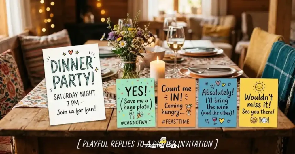 Playful Replies To A Dinner Invitation